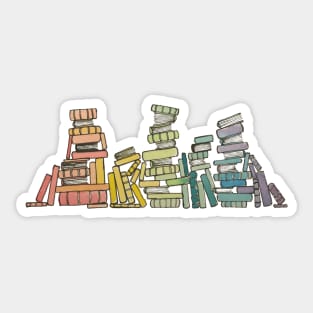 Rainbow of Books Sticker